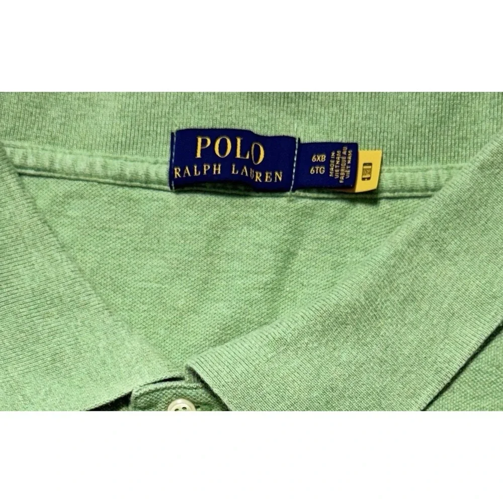 Polo Ralph Lauren Mens Polo Shirt 4XB Green Short Sleeve Classic Fit